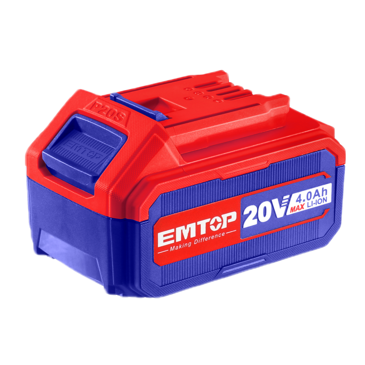 Batterie Lithium-Ion EMTOP 20V de Puissance 4.0Ah compatible avec multi outils P20S