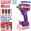 Boulonneuse à chocs compacte 405Nm sans fil 20V EMTOP – Brushless, carré 1/2", Batterie et chargeur vendus séparément