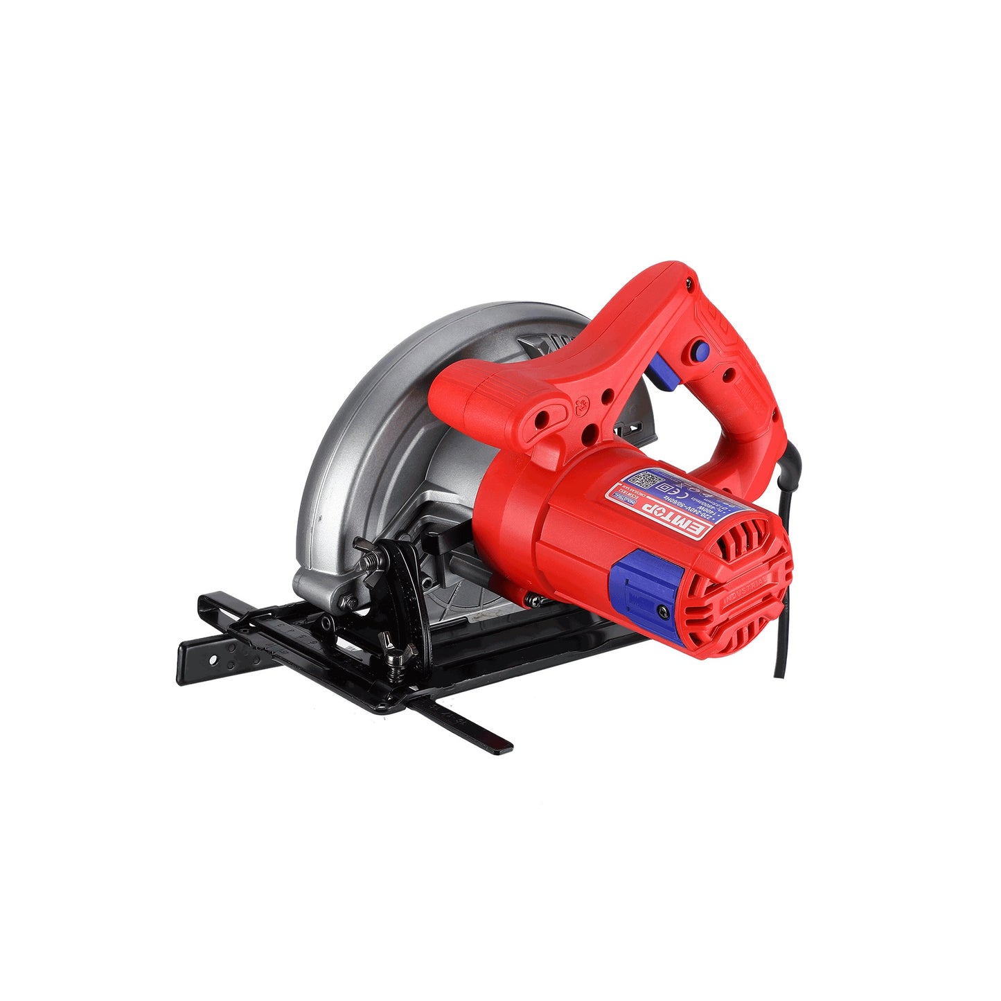 Scie circulaire filaire 1400W EMTOP 1 lame 185mm 1 ensemble de balais de charbon