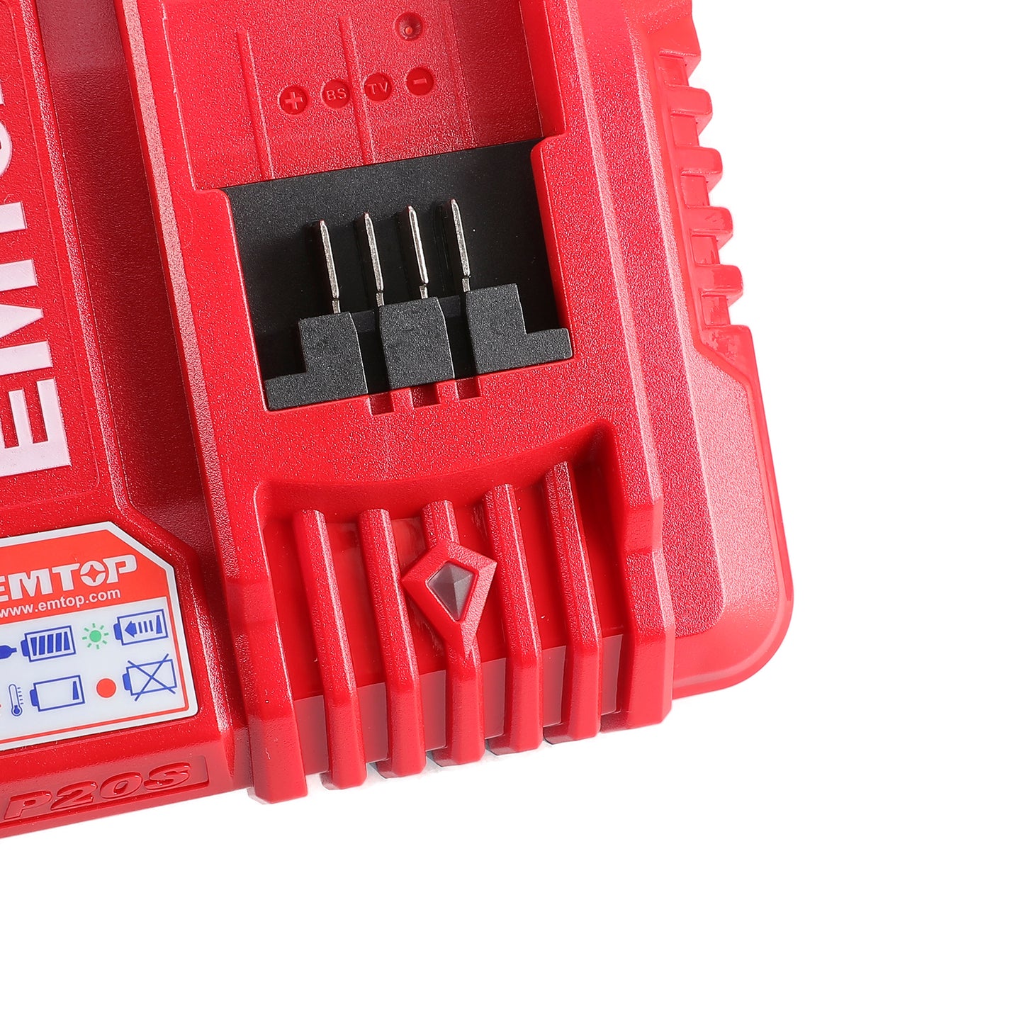Double chargeur simultané lithium sans fil 21 V Twincharger 2 ports 4,0 Ah compatible avec tous les appareils EMTOP P20S