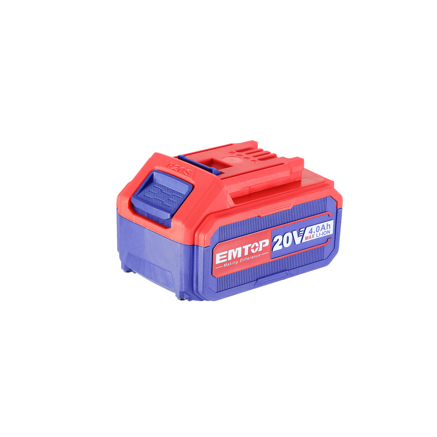 Kit batterie et chargeur intelligent rapide Lithium-Ion 20V 4,0 Ah Compatible avec tous les outils EMTOP P20S