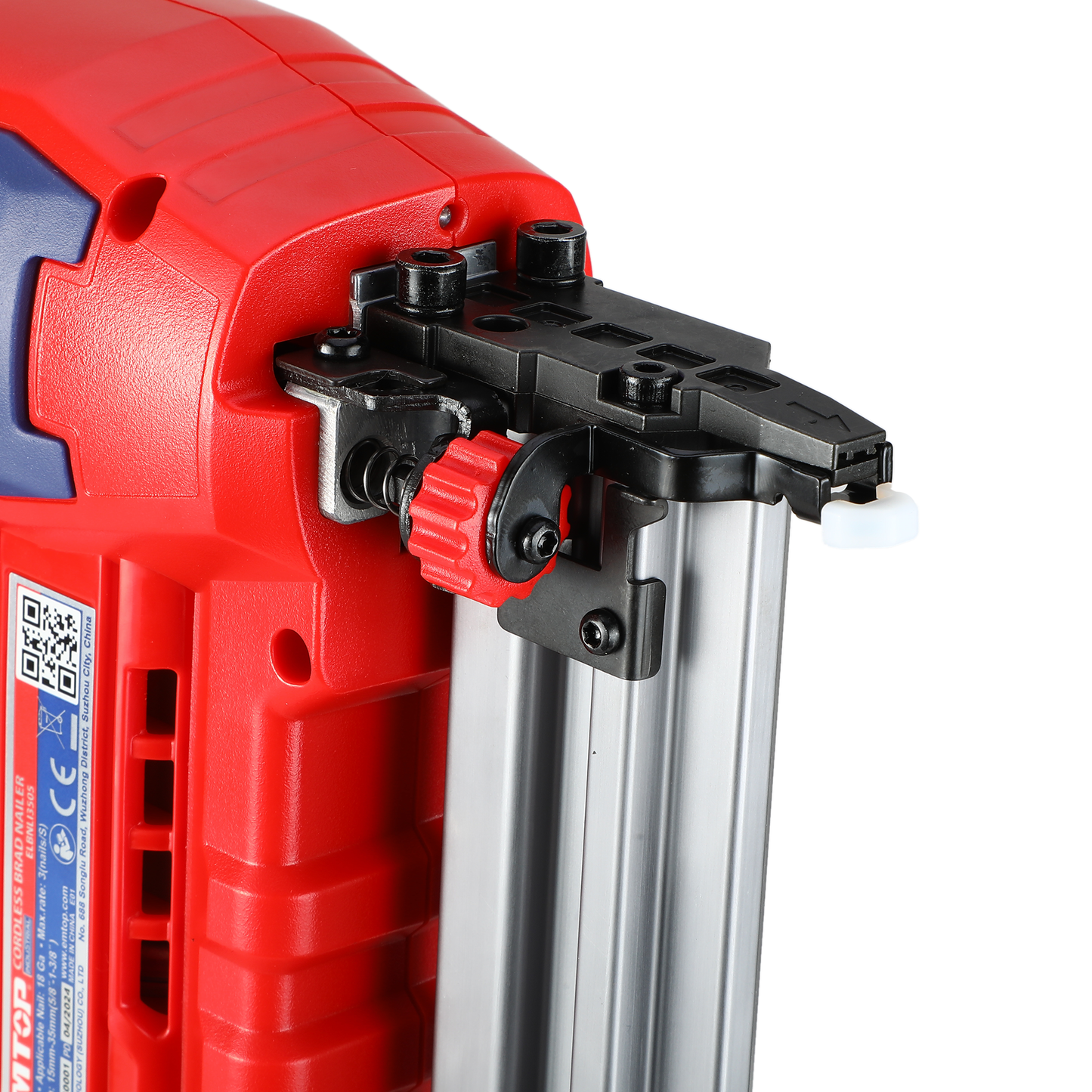 Agrafeuse et cloueur de finition à batterie EMTOP 20V batterie et chargeur vendus séparément avec 1000 clous de finition+1 buse d'air 35mm + 1 broche Boîte en plastique