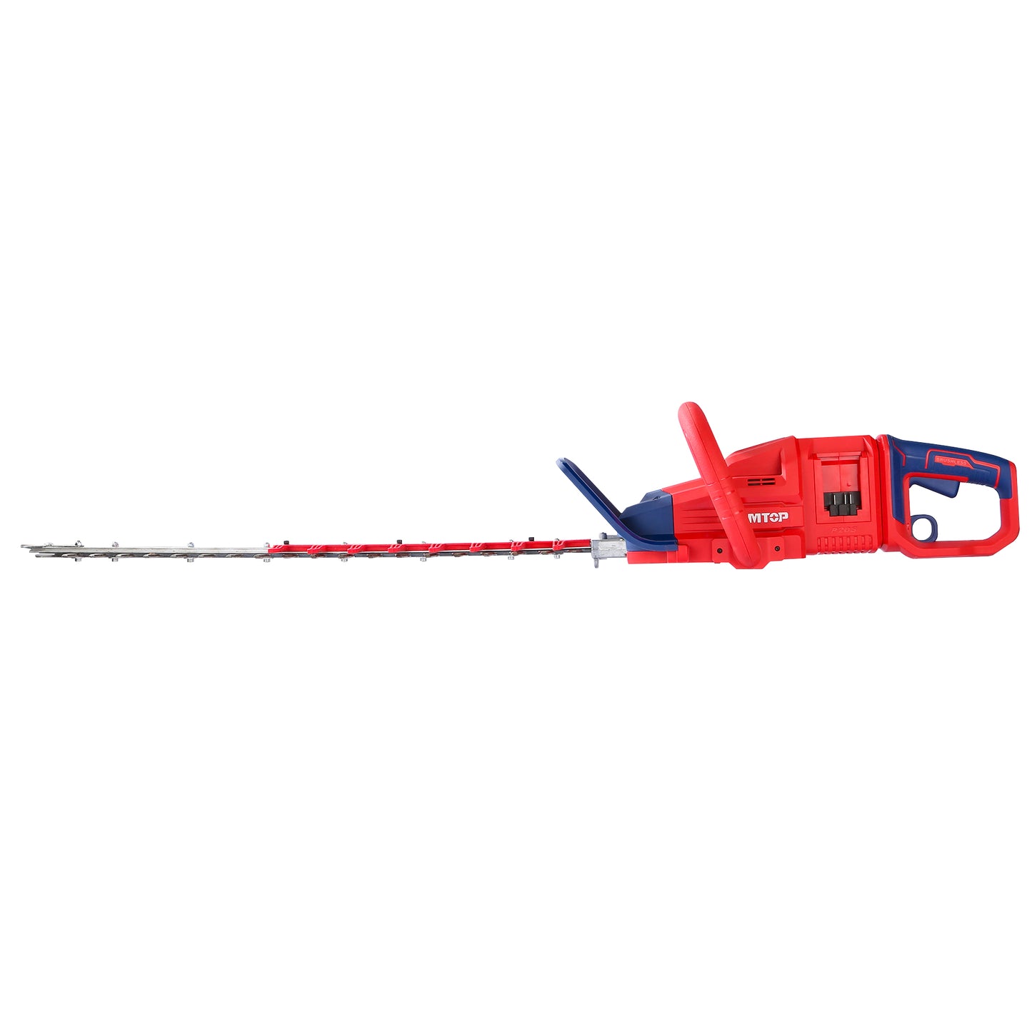 Taille-haies à batterie EMTOP 40V brushless avec 1 chargeur double port + 2 batteries lithium-ion 4.0Ah Gant picots PVC Lame 65 cm
