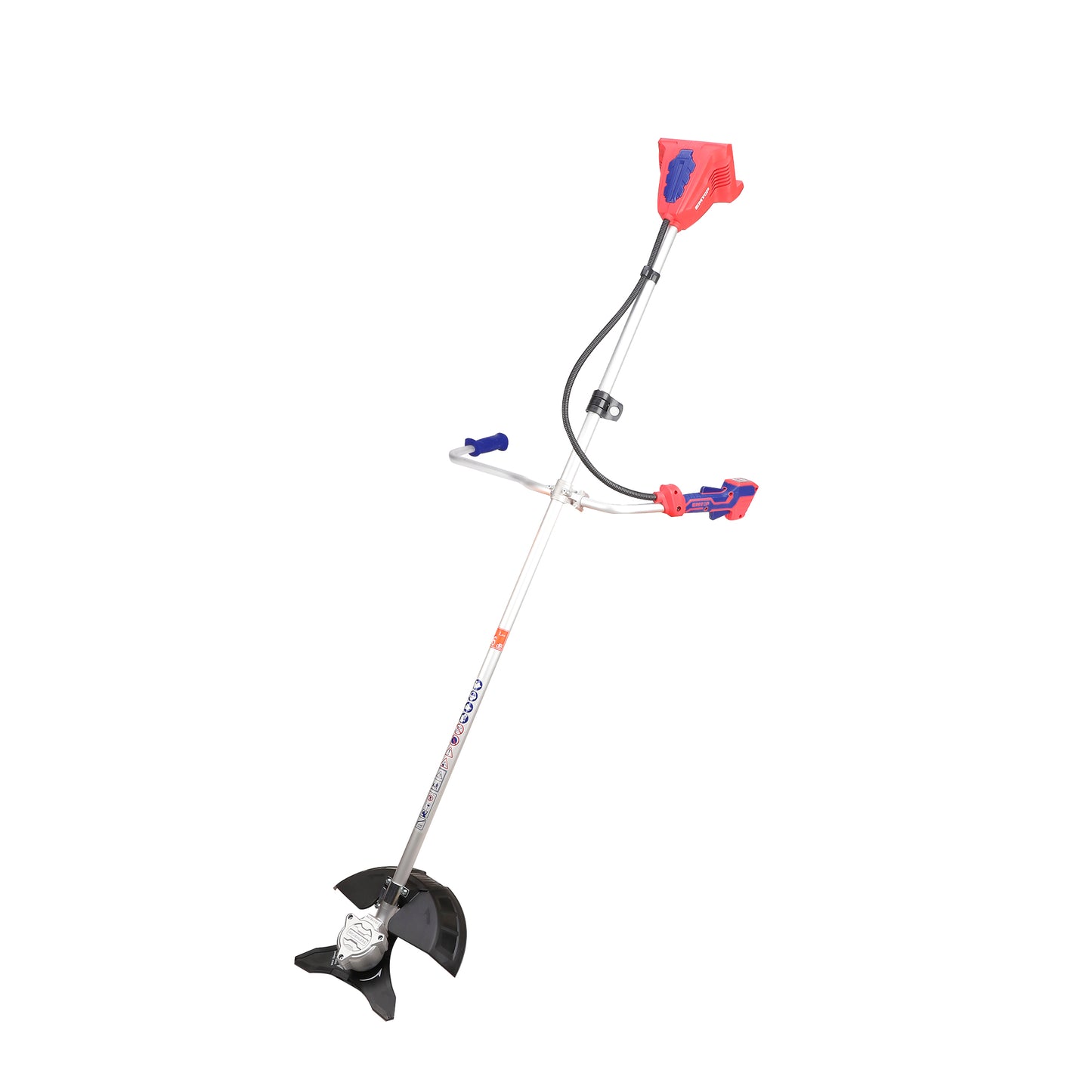 Coupe-bordure et débroussailleuse à batterie EMTOP 40V brushless avec 1 chargeur double port + 2 batteries lithium-ion 4.0Ah Gant picots PVC Lunettes de sécurité 1 lame 3T 1 Ligne de Bobine 1 bandoulière