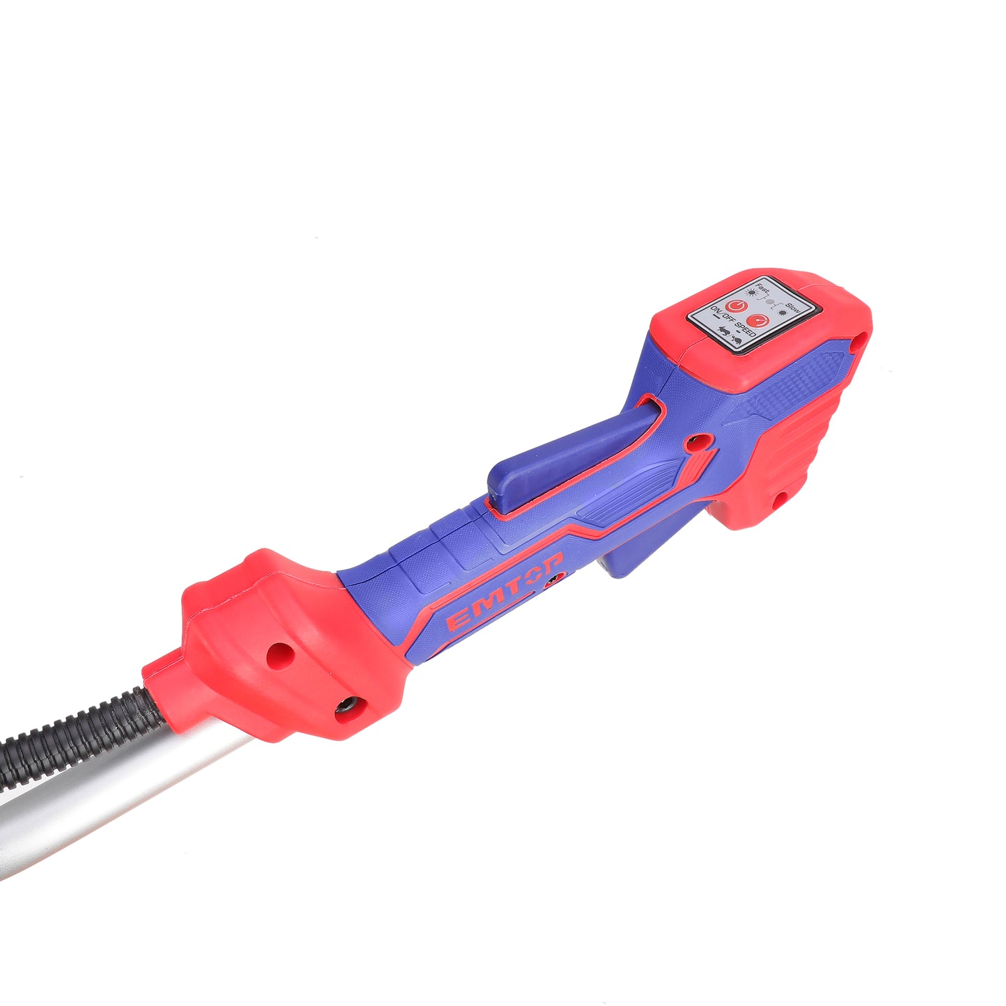 Coupe-bordure et débroussailleuse à batterie EMTOP 40V brushless avec 1 chargeur double port + 2 batteries lithium-ion 4.0Ah Gant picots PVC Lunettes de sécurité 1 lame 3T 1 Ligne de Bobine 1 bandoulière