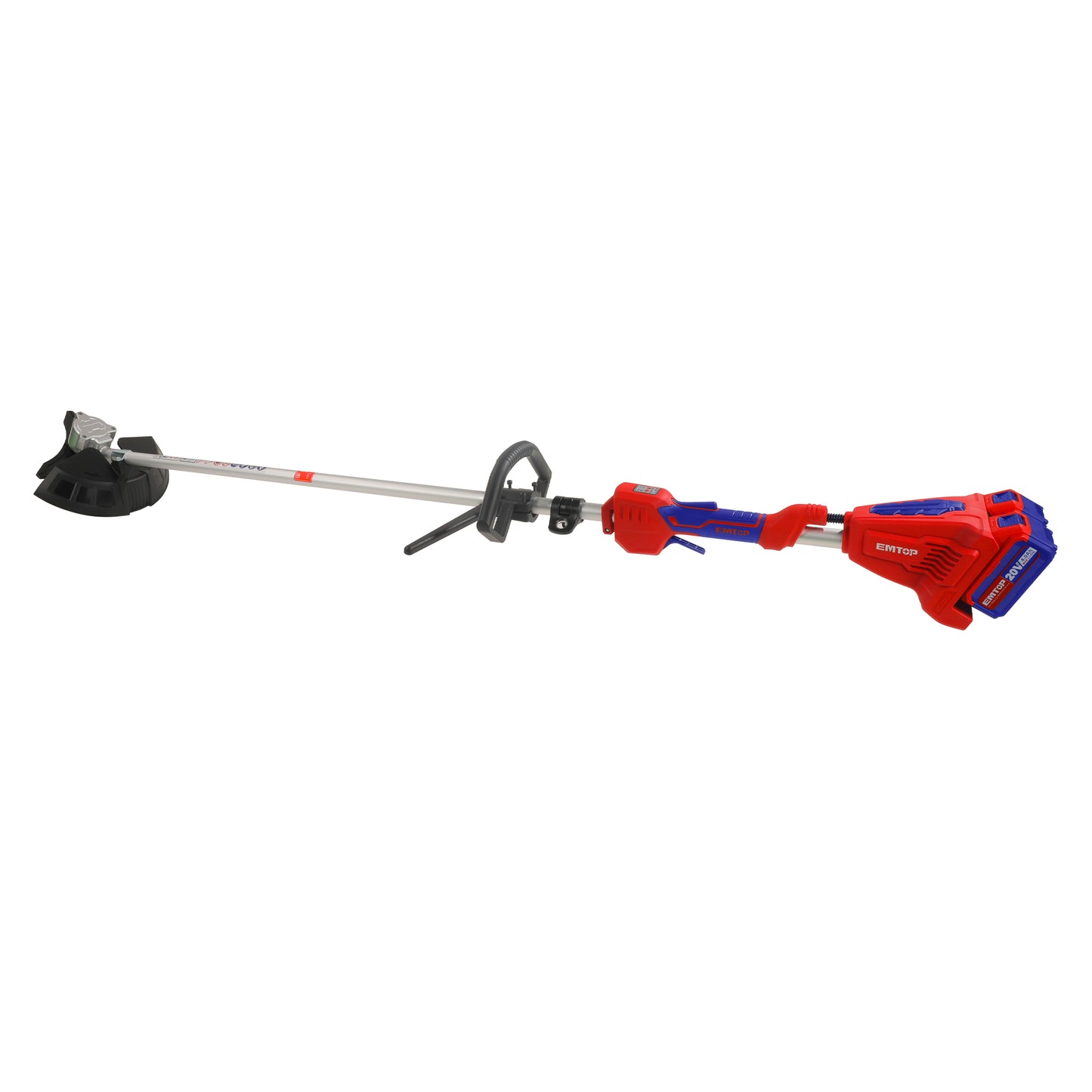 Coupe-bordure et débroussailleuse à batterie EMTOP 40V brushless avec 1 chargeur double port + 2 batteries lithium-ion 4.0Ah Gant picots PVC Lunettes de sécurité 1 lame 3T 1 Ligne de Bobine 1 bandoulière
