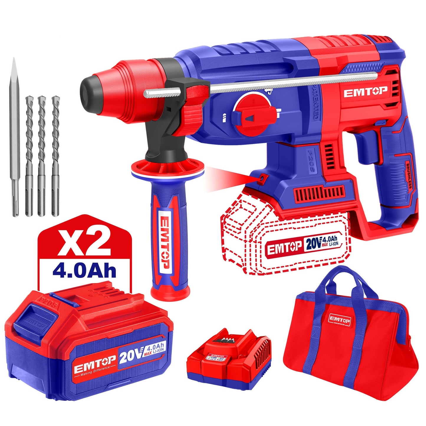 Marteau perforateur Lithium-Ion ELRH202286