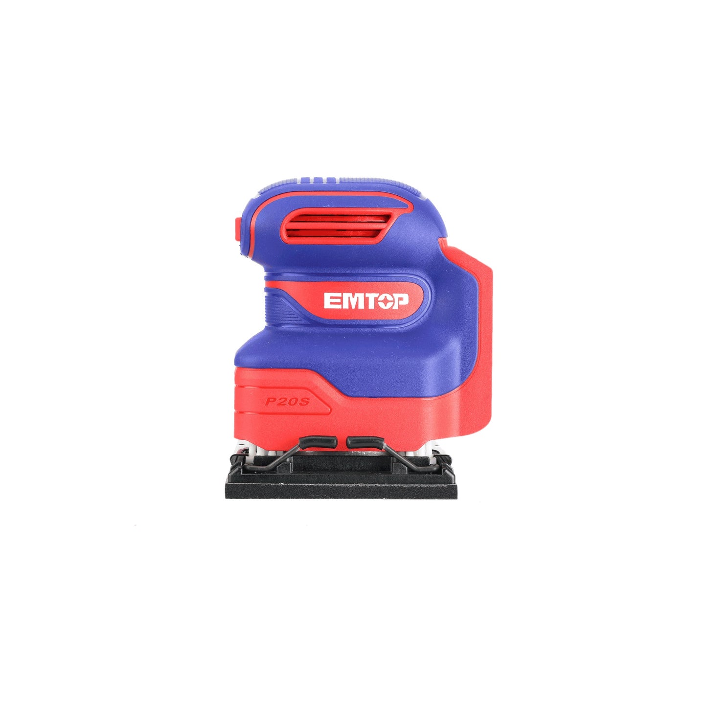 Ponceuse vibrante sans fil EMTOP 20V batterie et chargeur vendus séparément avec 5 abrasifs