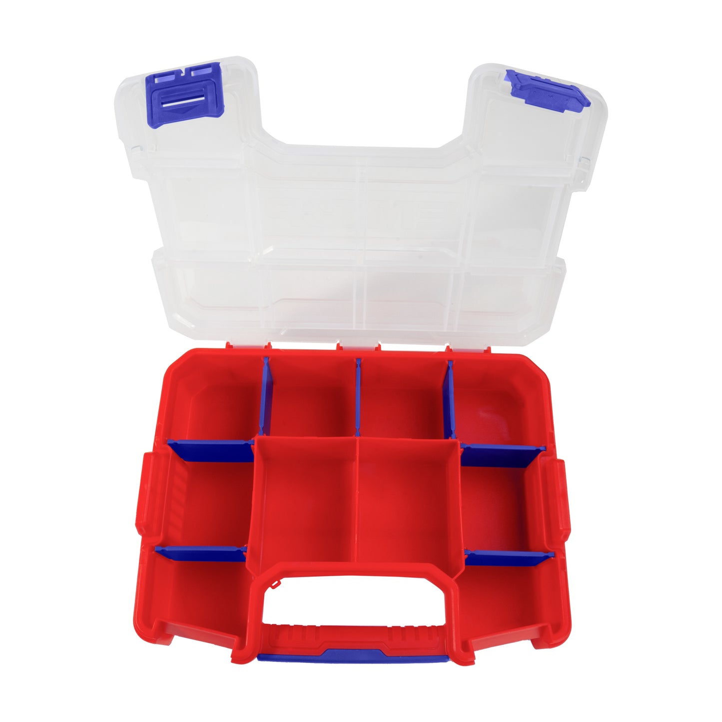 Lot de 3 boîtes à outil de rangement Organiseur en plastique EMTOP 12" Valise Empilable Rangement Multiple Cases Modulables Séparateurs amovibles