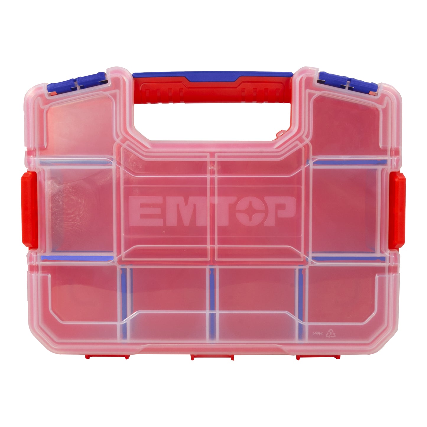 Lot de 3 boîtes à Outil de rangement Organiseur en plastique EMTOP 15" Valise Empilable Rangement Multiple Cases Modulables Séparateurs amovibles
