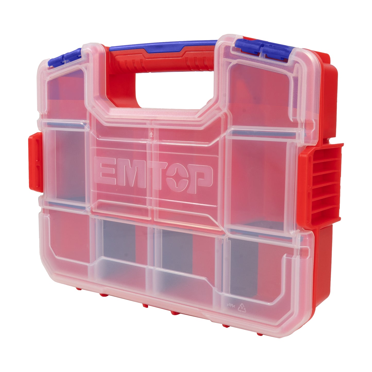 Lot de 3 boîtes à outil de rangement Organiseur en plastique EMTOP 12" Valise Empilable Rangement Multiple Cases Modulables Séparateurs amovibles