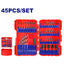 Jeu d'embouts de tournevis à percussion 45 pièces ESBT04501 EMTOP