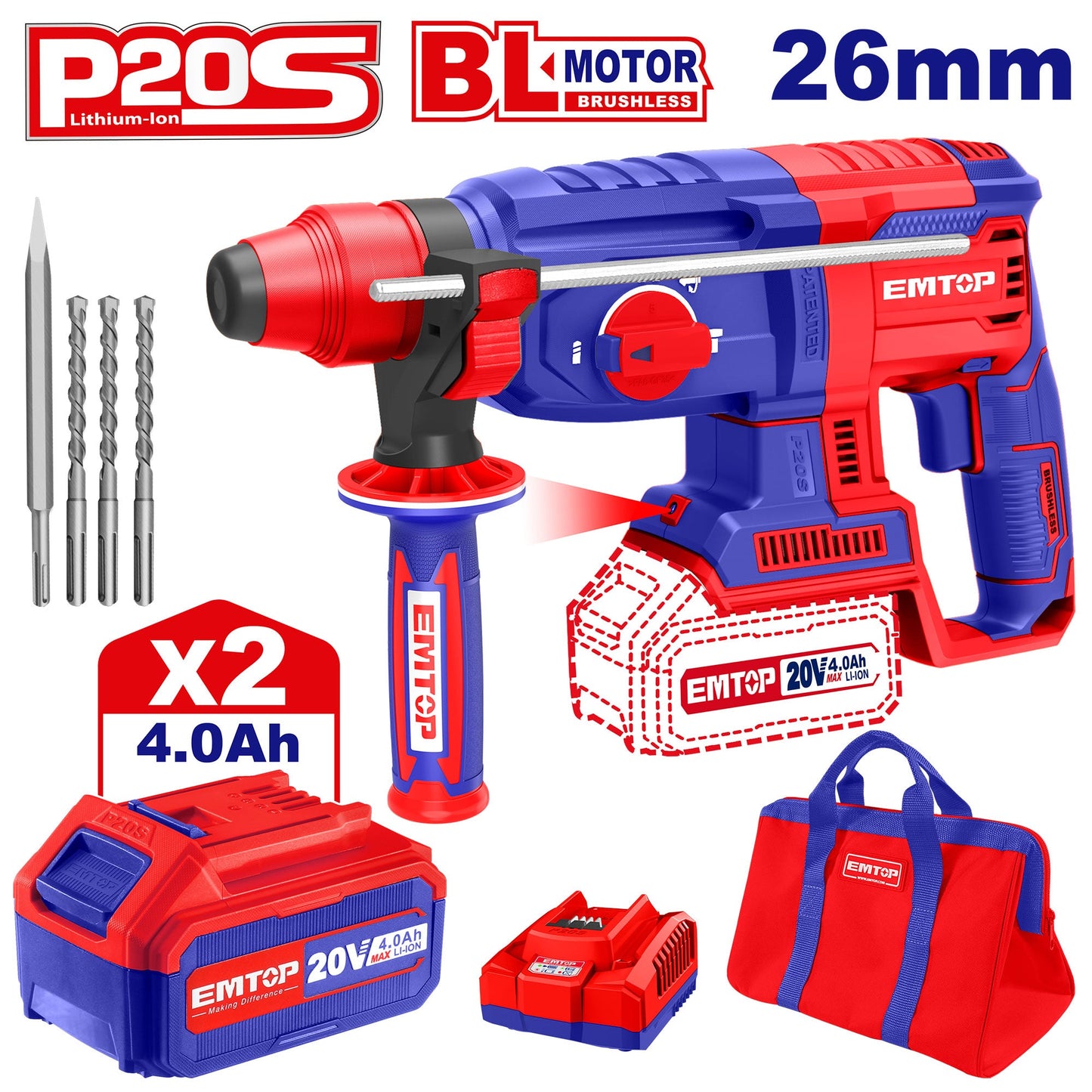 Marteau perforateur Lithium-Ion ELRH202286