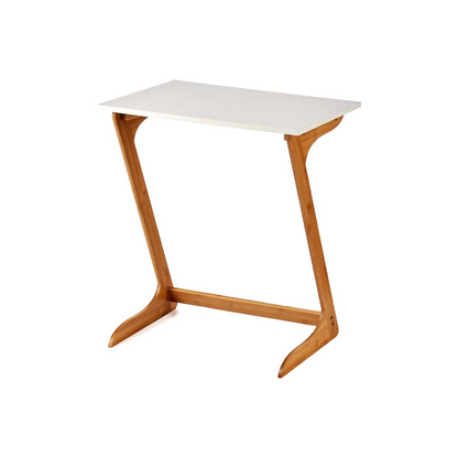 Table d'appoint bout de canapé  table auxiliaire en bambou 60x40x69cm