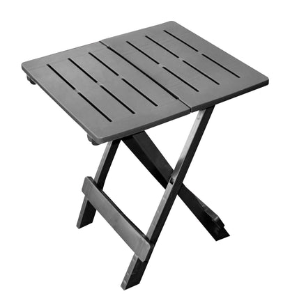 TABLE DE BALCON TABLE DE PICNIC TABLE D'EXTERIEUR TABLE DE JARDIN TABLE PLIANTE ADIGE GRIS ANTHRACITE 44X44XH50CM