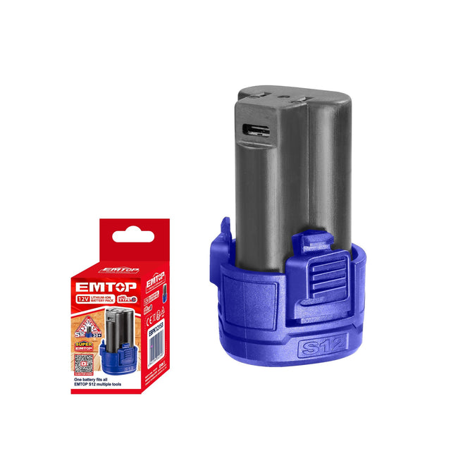 Batterie Lithium-ion 1.5Ah EMTOP 12V Hover Image