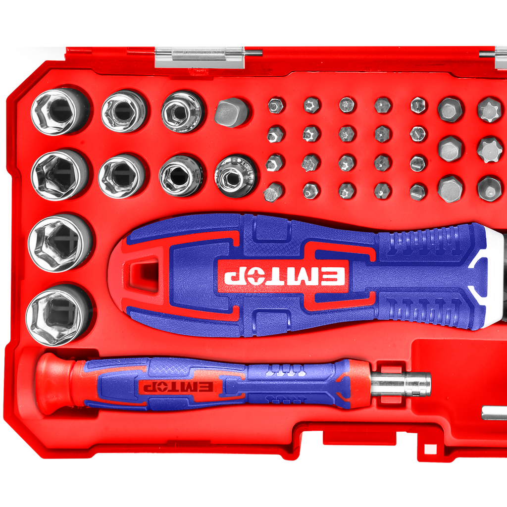 Jeu d'embouts de tournevis 55 pièces EBST05502 EMTOP