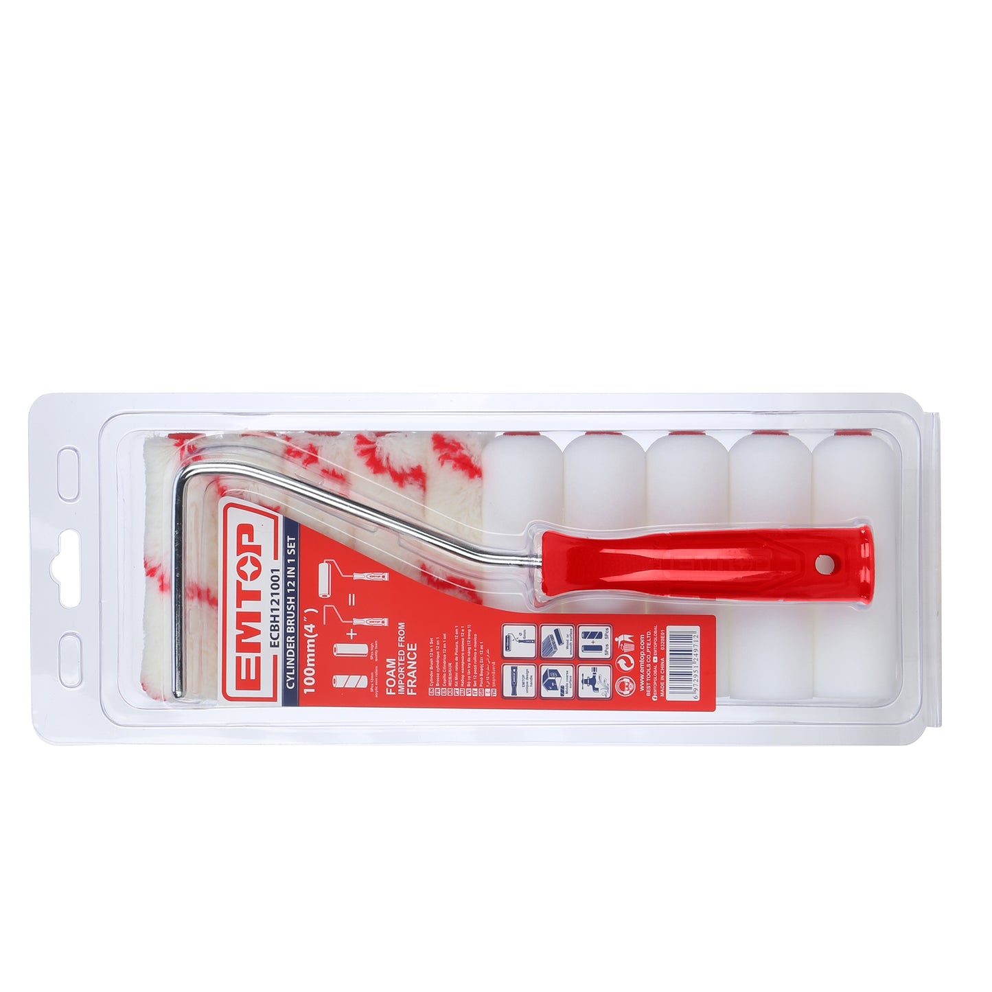 Brosse cylindrique 11 en 1 set(Paroi intérieure) ECBH121001 EMTOP