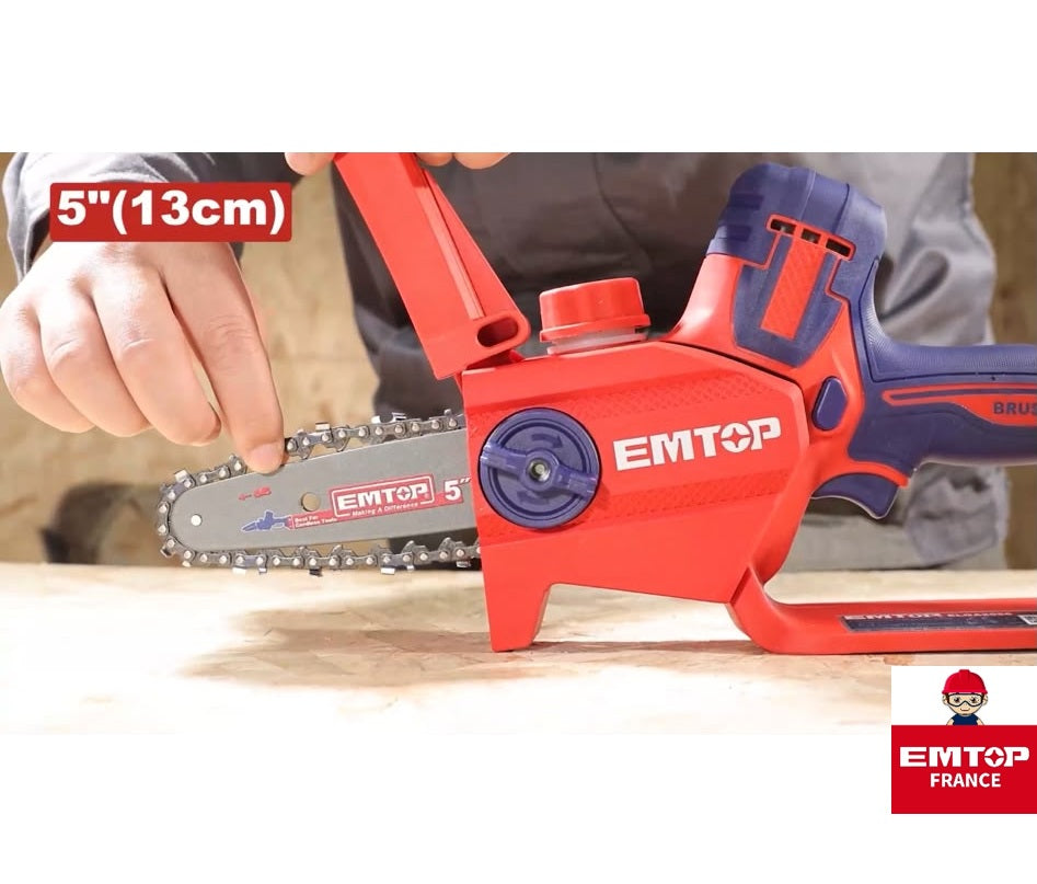 Chaîne de tronçonneuse élagueuse EMTOP 5" – 1/4" – 32 Maillons