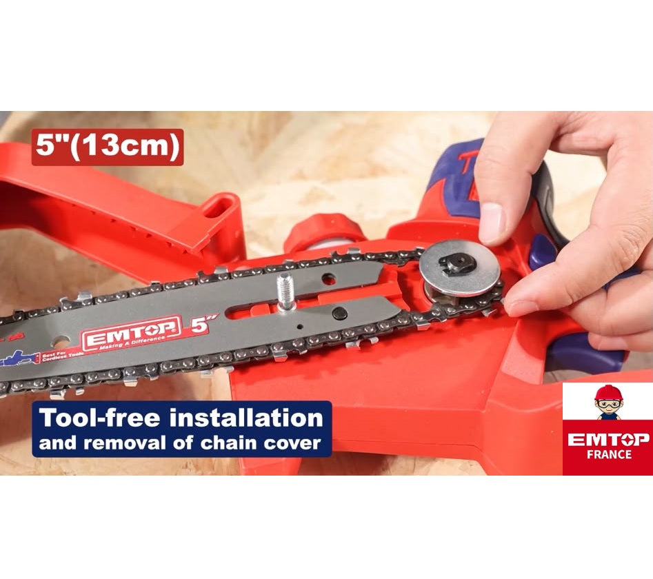 Chaîne de tronçonneuse élagueuse EMTOP 5" – 1/4" – 32 Maillons