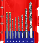 Jeu de 16 forets pour bois, maçonnerie et métal EMTOP
