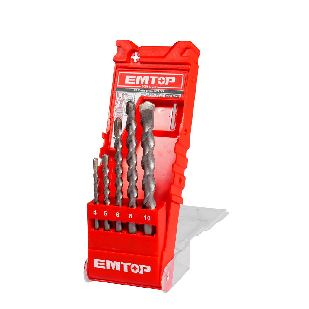 Coffret de 5 forets à béton SDS Plus EMTOP