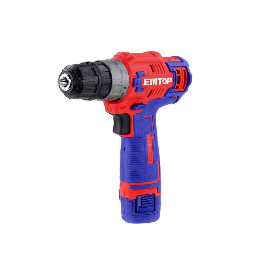 Perceuse visseuse sans fil 20Nm 12V EMTOP avec 1 Batterie 1.5Ah USB type-C Chargeur vendu séparément