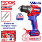 Perceuse visseuse compacte Brushless sans fil 55Nm 20V EMTOP batterie et chargeur vendus séparément