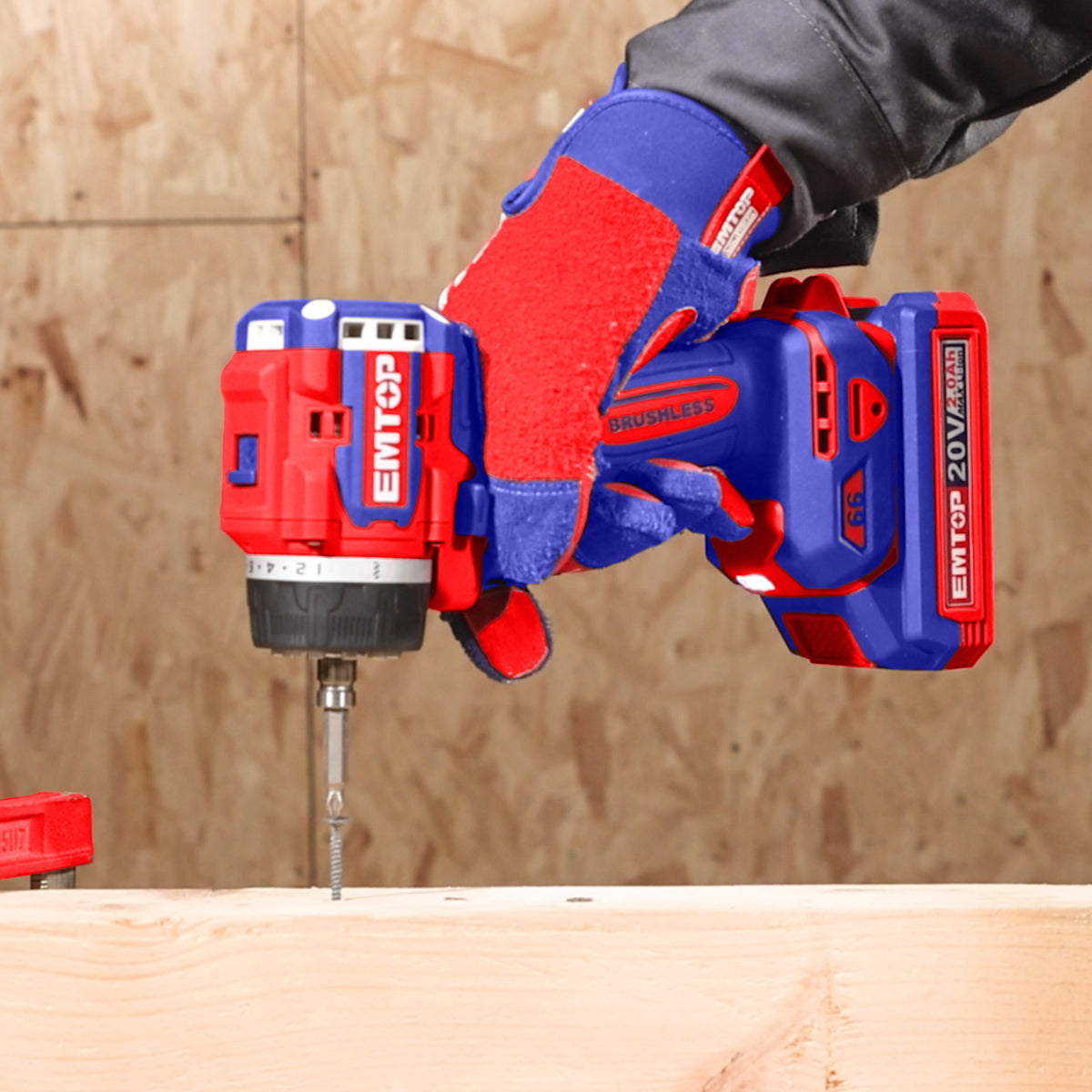 Kit perceuse-visseuse sans fil 20 V Brushless multifonction à têtes interchangeables – EMTOP