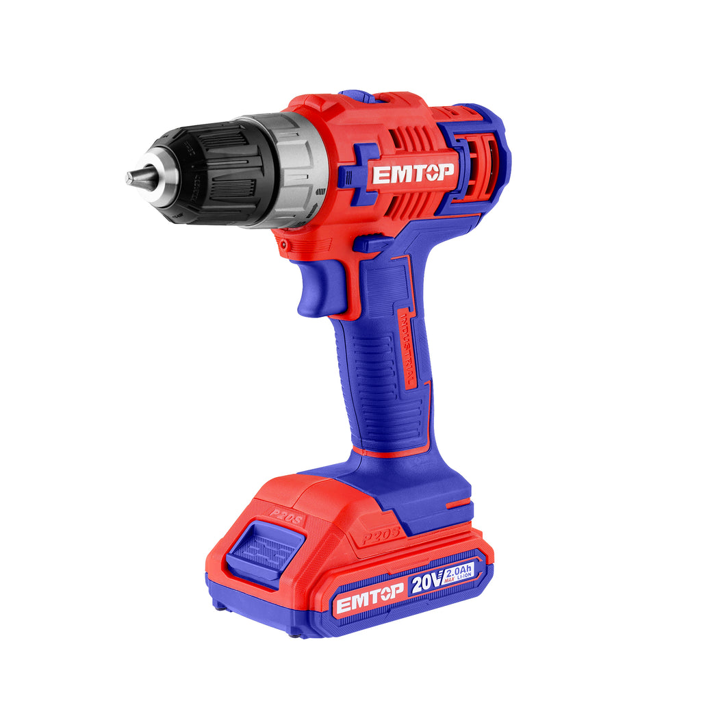 Perceuse visseuse sans fil 45Nm 20V EMTOP 1 chargeur + 1 Batterie 2.0Ah
