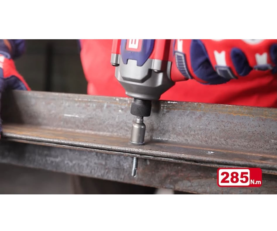 Coffret visseuse à chocs Brushless 285 Nm Sans Fil 20V EMTOP – Porte-embout 1/4", 2 Batteries 2.0Ah + Chargeur