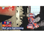 Boulonneuse à chocs compacte 1750Nm sans fil 20V EMTOP – Brushless, Carré 3/4", avec 3 Douilles, Batterie et chargeur vendus séparément