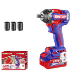 Boulonneuse à chocs compacte 550Nm sans fil 20V EMTOP – Brushless, 1/2", avec 3 Douilles, Batterie et chargeur vendus séparément