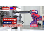 Boulonneuse à chocs compacte 550Nm sans fil 20V EMTOP – Brushless, 1/2", avec 3 Douilles, Batterie et chargeur vendus séparément