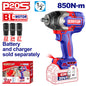 Boulonneuse à chocs compacte 850Nm sans fil 20V EMTOP – Brushless, 1/2", avec 3 Douilles Profondes, Batterie et chargeur vendus séparément