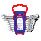 Jeu de 8 clés mixtes à cliquet articulées EMTOP