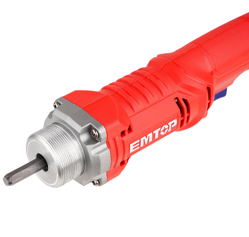 Vibrateur à béton sans fil EMTOP 20V avec 1 chargeur + 2 Batteries Lithium-ion 2.0Ah