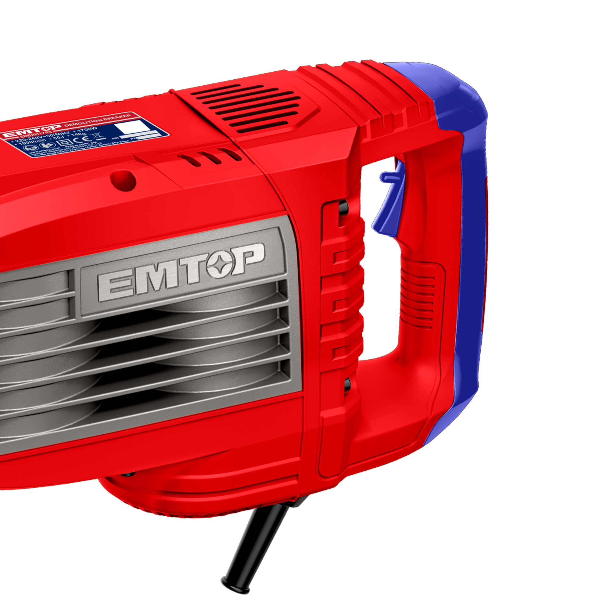 Marteau piqueur de démolition 1700W SDS-HEX EMTOP