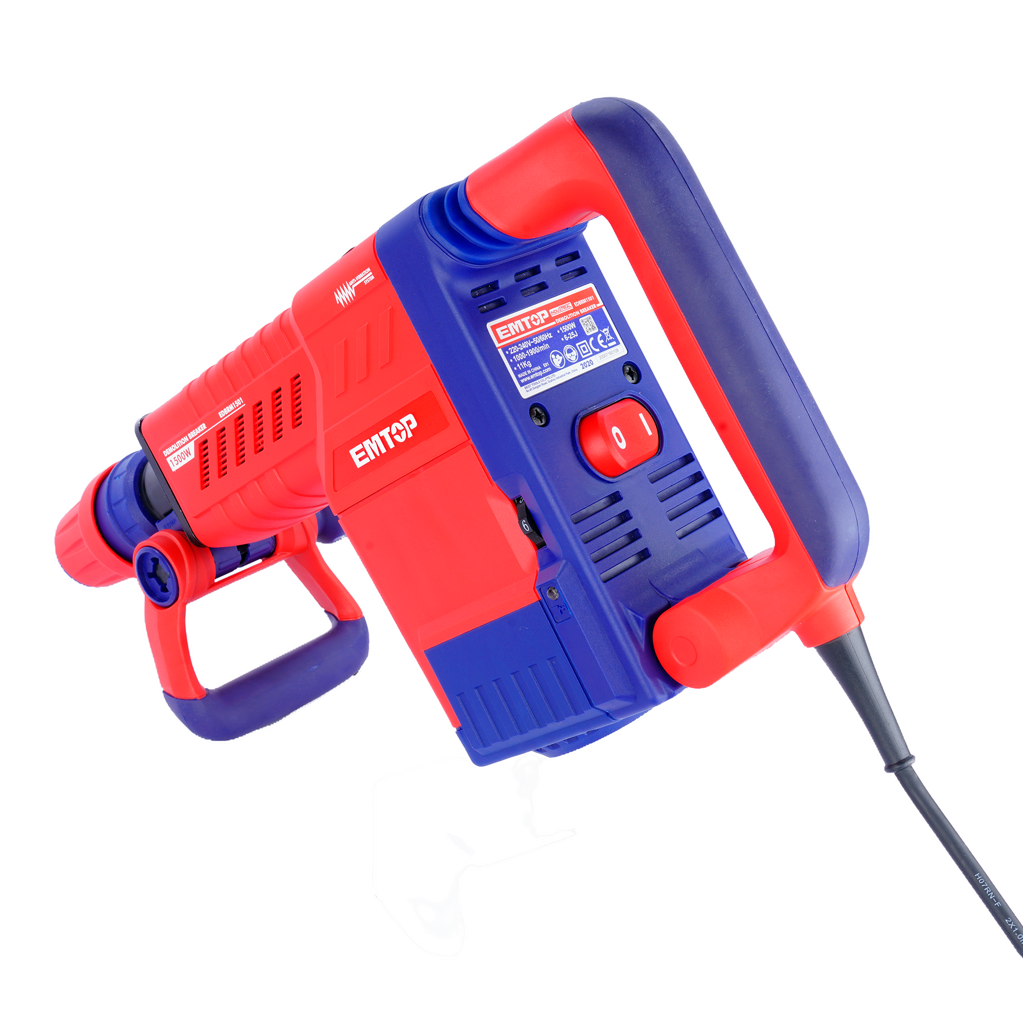 Marteau piqueur de démolition 1500W SDS-MAX EMTOP