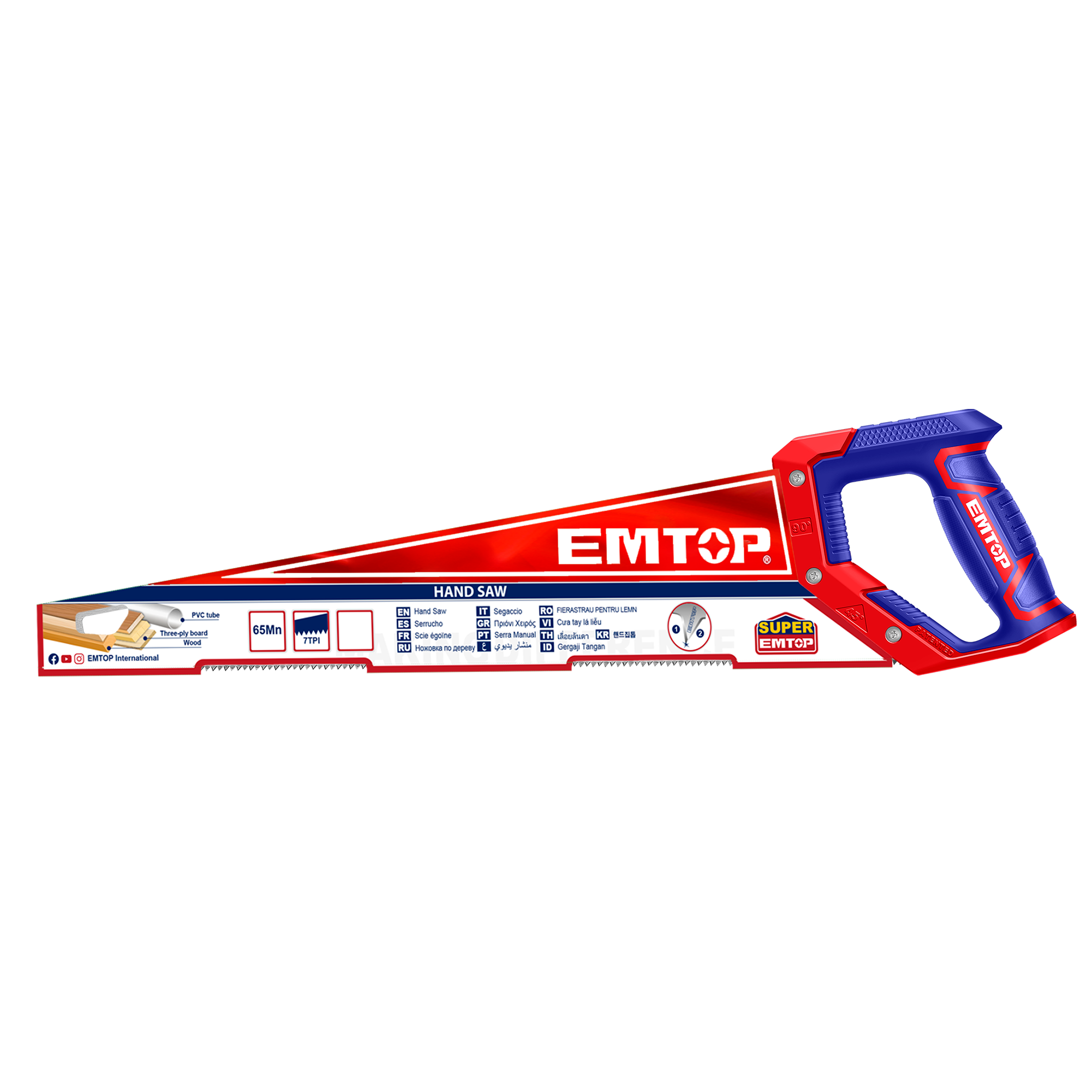 Scie à main 500mm Scie égoïne EMTOP