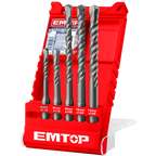 Ensemble de 5 forets pour marteau perforateur SDS Plus EHDR12052 EMTOP