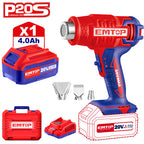 Décapeur thermique professionnel sans fil 20V EMTOP 1 batterie 4.0Ah et 1 chargeur