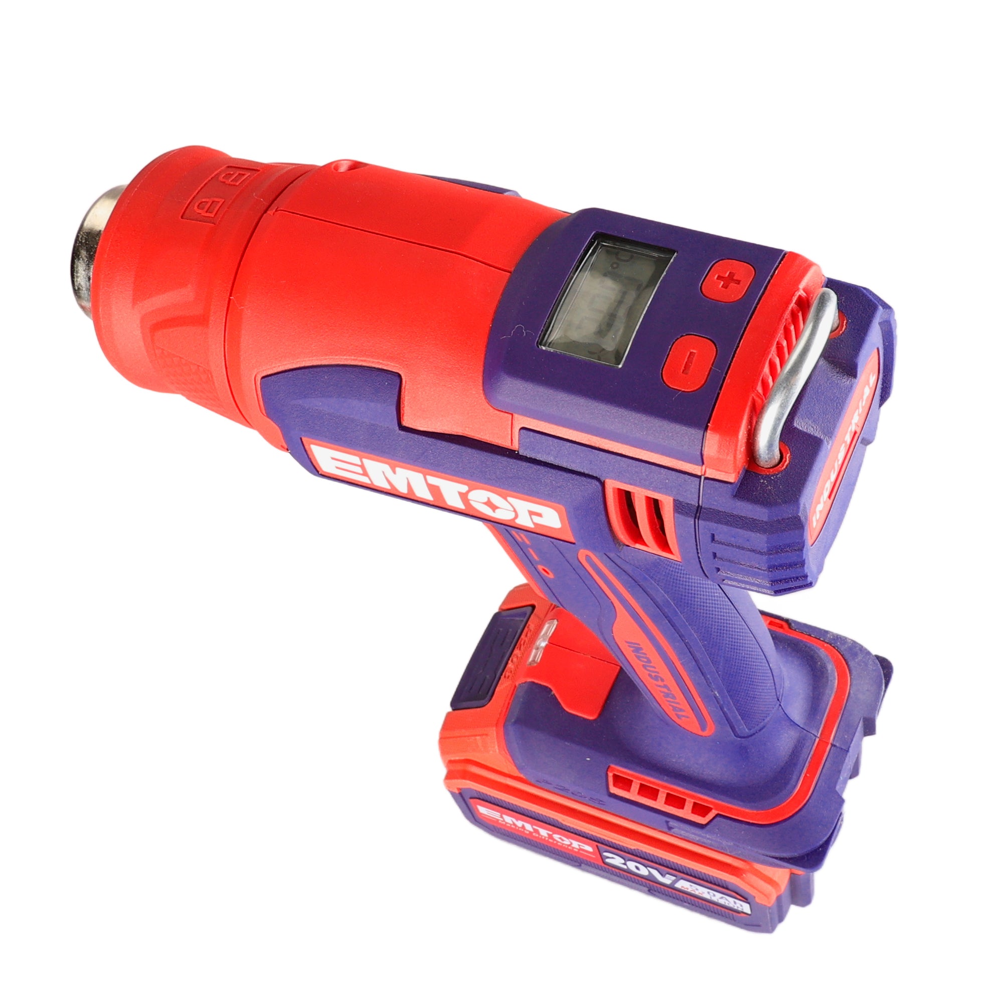 Décapeur thermique professionnel avec Écran LCD sans fil 20V EMTOP 1 batterie 5.0Ah et 1 chargeur