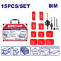 Coffret de 15 pcs scies cloches et trépans bimétalliques EMTOP