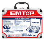 Coffret de 15 pcs scies cloches et trépans bimétalliques EMTOP