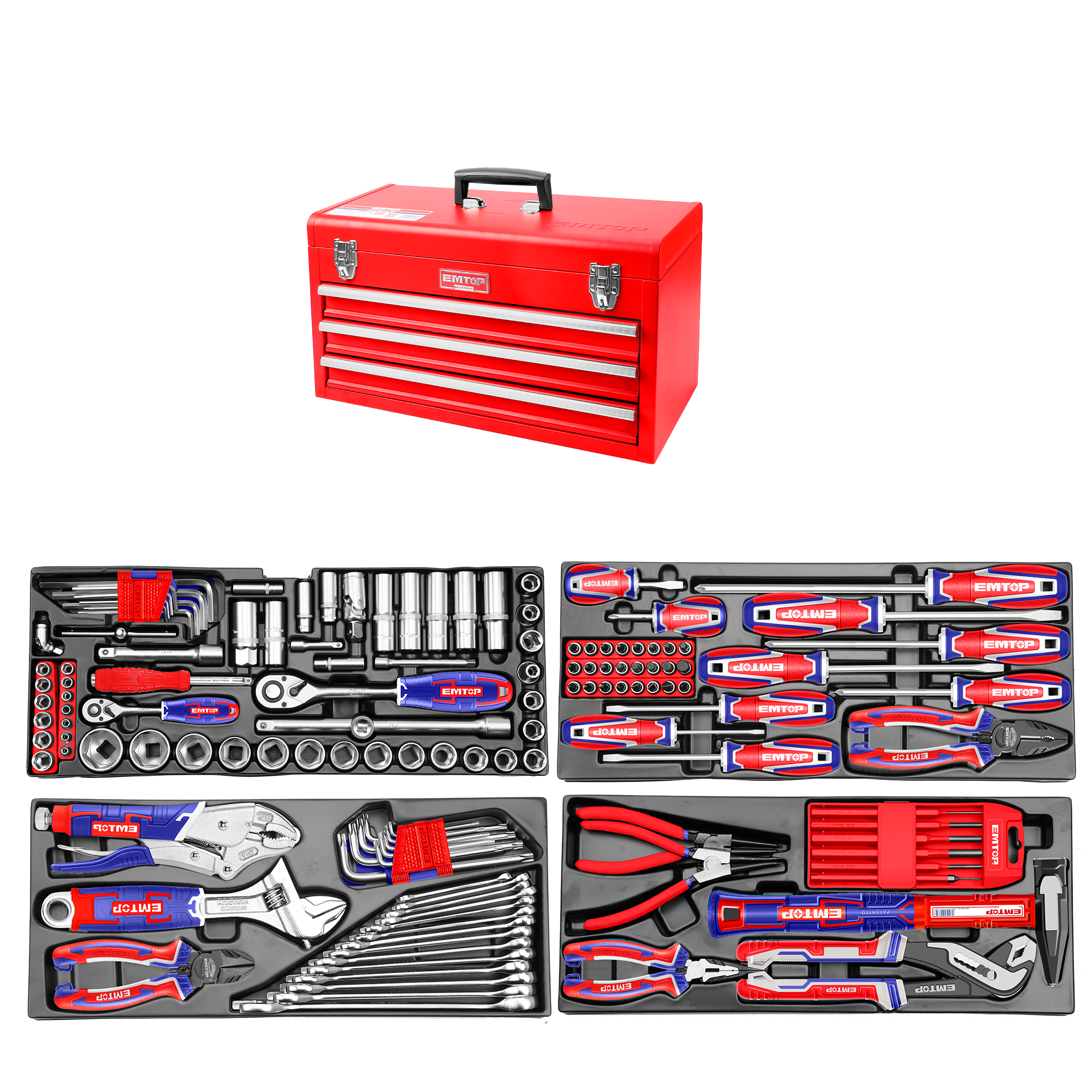Servante à outils EMTOP 136 pièces