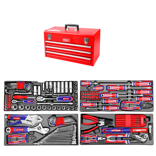 Servante à outils EMTOP 136 pièces Main Image