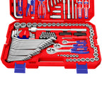Coffret d’outillage de mécanicien 165 pièces – 1/4″, 3/8″ et 1/2″ – Cliquets 72 dents – EMTOP