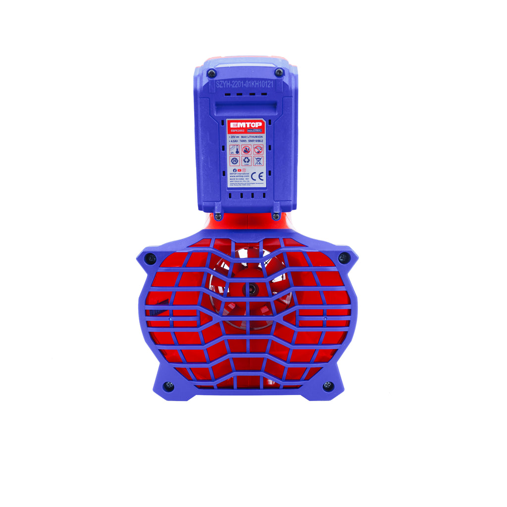 Souffleur à batterie 20V EMTOP Moteur brushless, Batterie et chargeur vendus séparément