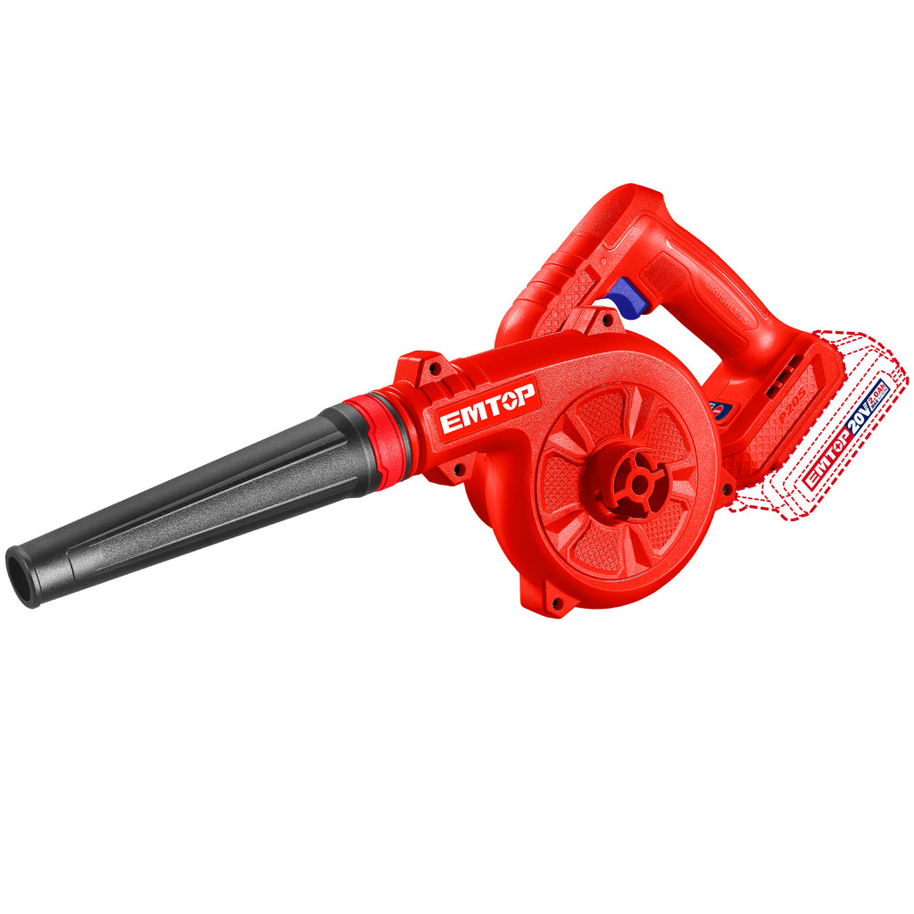 Souffleur sans fil 20 V Brushless – 72 m/s – EMTOP – Batterie et chargeur vendus séparément
